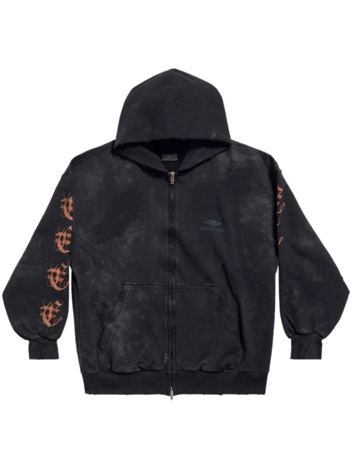 Balenciaga худи Heavy Metal на молнии, черный