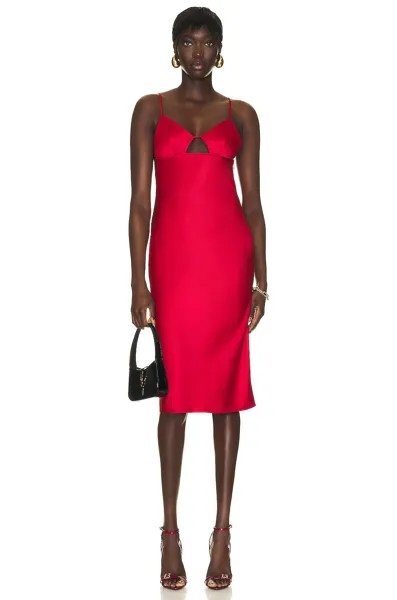 Платье Fleur Du Mal Eco Luxe Keyhole Slip, цвет Rouge