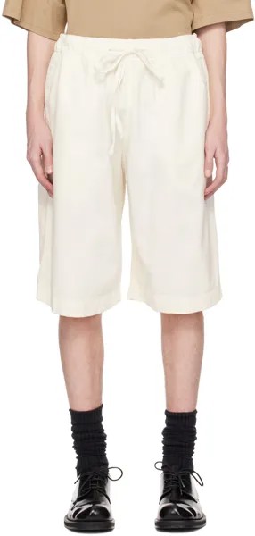 Бело-белые шорты на шнурке Studio Nicholson