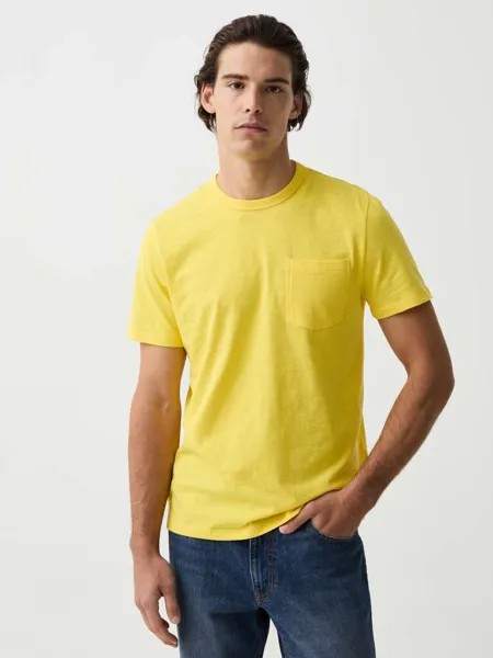 Футболка из джерси с карманом Ovs, цвет lemon yellow