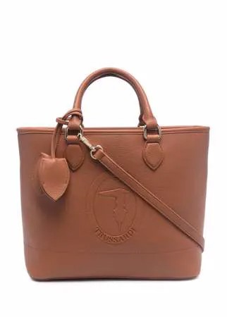 Trussardi сумка-тоут с тисненым логотипом