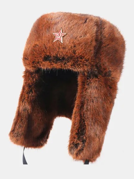 Мужской зимний зимний ловец с защитой от холода Шапка Густой зимний Шапка Уши Защитный ловец Шапка