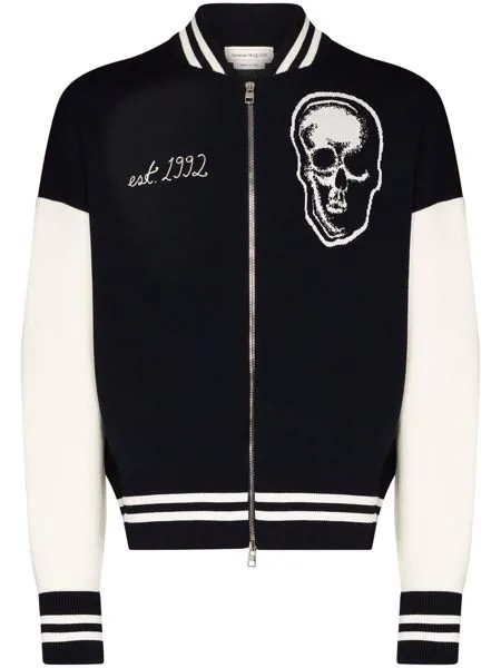 Alexander McQueen бомбер с нашивкой Skull