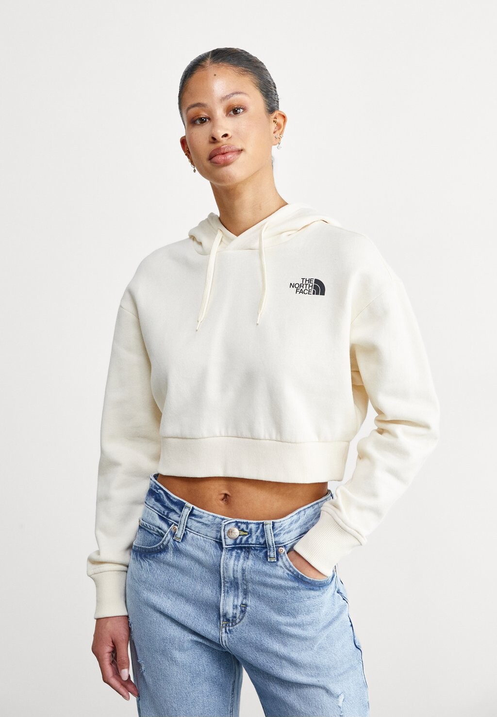 Худи TREND CROP HOODIE The North Face, цвет white dune