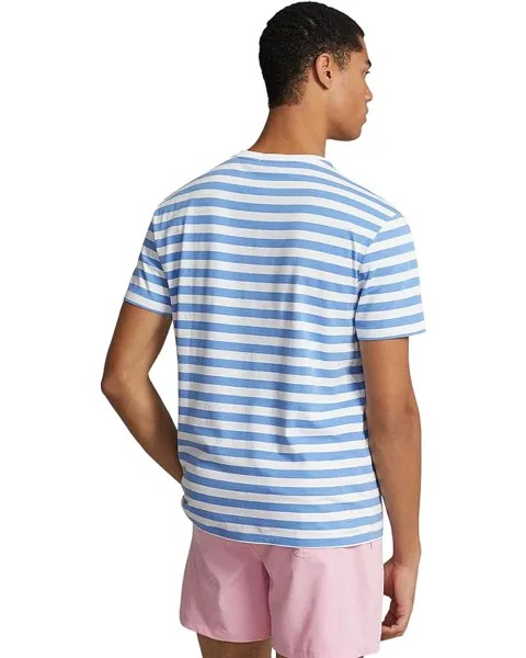 Футболка Polo Ralph Lauren Classic Fit Striped Jersey Short Sleeve T-Shirt, цвет Summer Blue/White