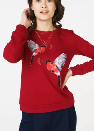 Свитшот женский Fashion.Love.Story. 170003 бордовый 40 RU
