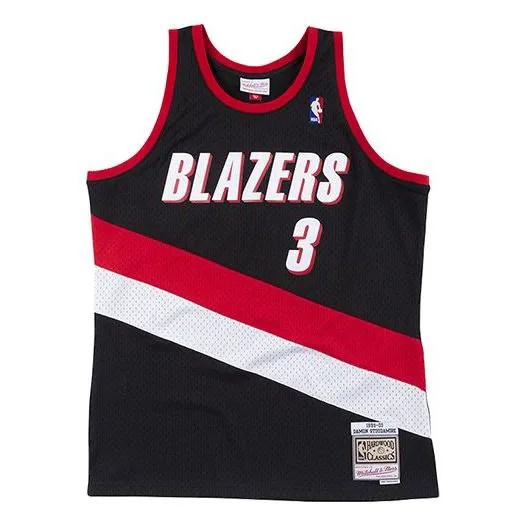 Майка Mitchell & Ness NBA Basketball Jersey 'Black Red White'