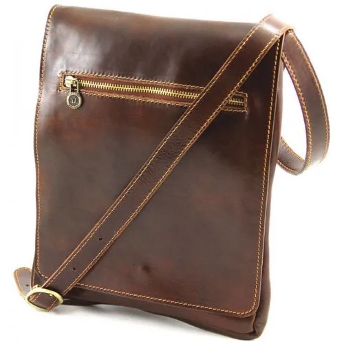 Сумка  планшет Tuscany Leather, натуральная кожа, коричневый