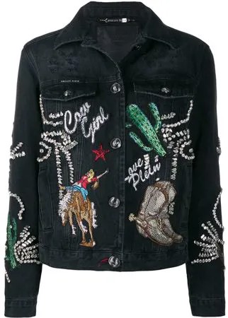 Philipp Plein куртка с вышивкой бисером