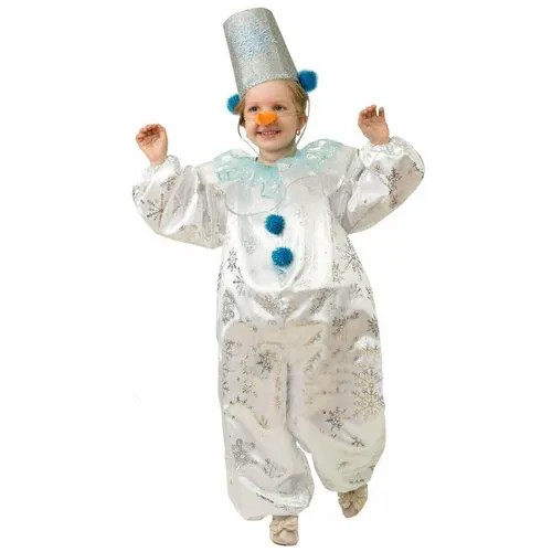 Батик Карнавальный костюм Снеговичок Снежок, рост 140 см 5223-140-68