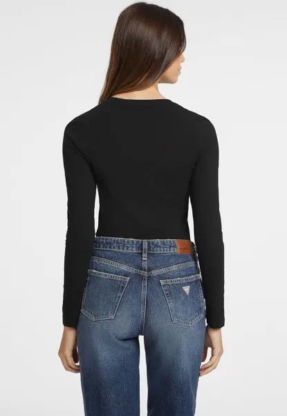 Футболка с длинным рукавом SLIM AMERICAN TRADITION Guess Jeans, черный