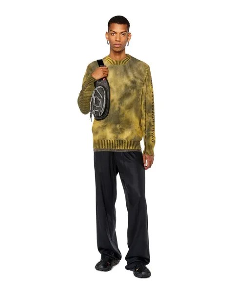 Двухцветный мужской свитер с высоким воротником Diesel, мультиколор