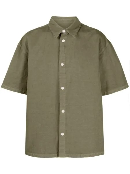 Heron Preston рубашка с короткими рукавами и нашивкой-логотипом, зеленый