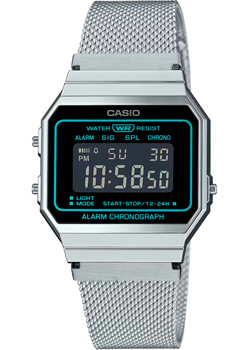 Японские наручные  мужские часы Casio A700WEMS-1B. Коллекция Vintage