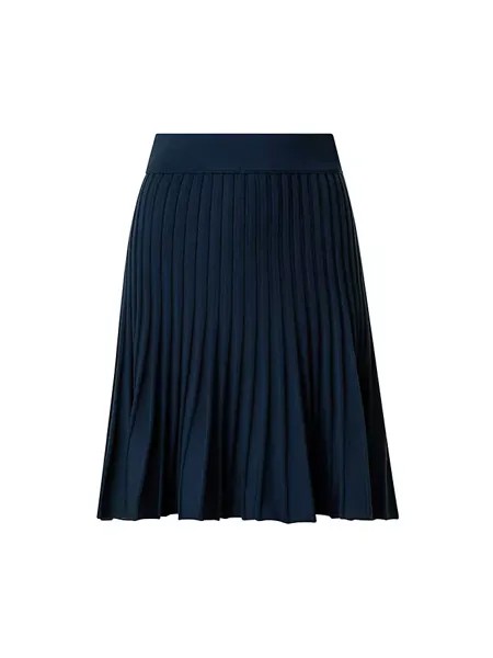 Мини-юбка Milano со складками из шерсти Akris Punto, темно-синий