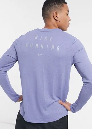 Голубой лонгслив Nike Running Run Division