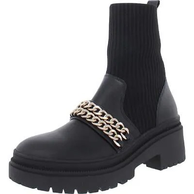 Женские сапоги до середины икры с цепочкой Steve Madden Zyla BHFO 3492 из искусственной кожи с цепочкой