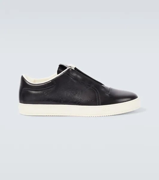 Кожаные слипоны playtime scritto Berluti, черный