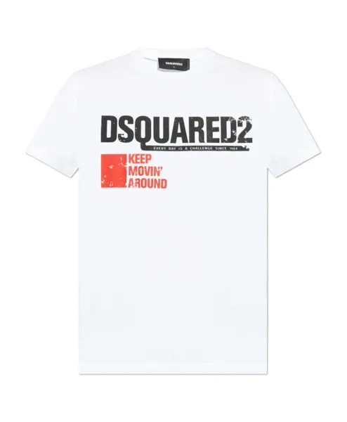 Футболка с логотипом Dsquared2, белый