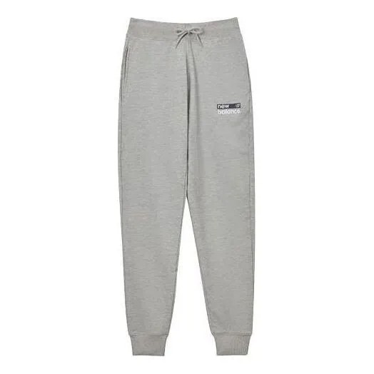 Штаны с принтом логотипа, спортивные штаны New Balance, серый