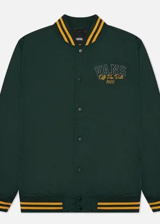 Мужская куртка бомбер Vans 66 Champs Varsity, цвет зелёный, размер S