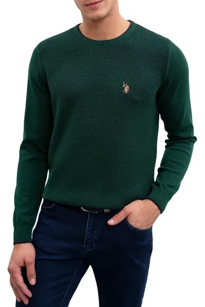 Джемпер мужской U.S. POLO Assn. G081SZ0TK0OTISSK9 зеленый S
