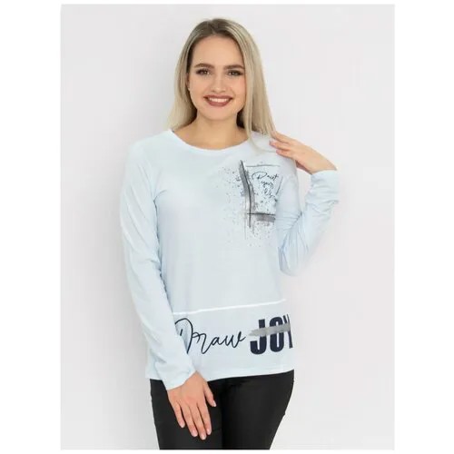 Лонгслив Style Margo, хлопок, размер 44, синий, голубой