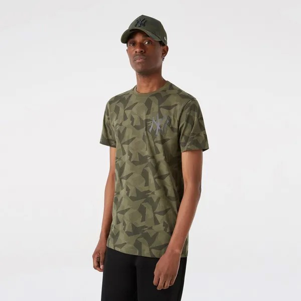 Футболка с коротким рукавом New Era Geometric Camo New York Yankees, зеленый