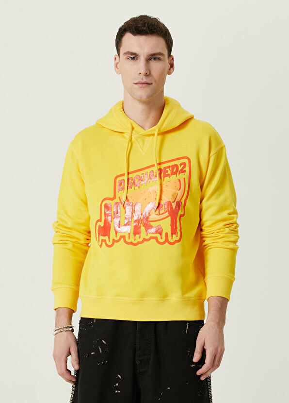 Толстовка с капюшоном классного кроя Dsquared2, желтый