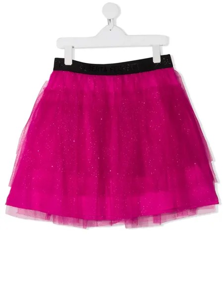 Alberta Ferretti Kids юбка из тюля с блестками