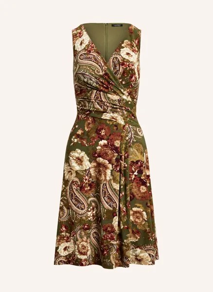 Платье из джерси с запахом Lauren Ralph Lauren, зеленый