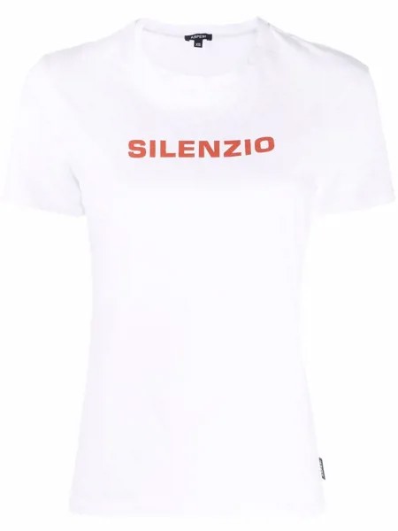 ASPESI футболка с принтом Silenzio