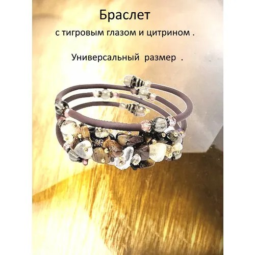 Браслет, горчичный, коричневый, зеленый