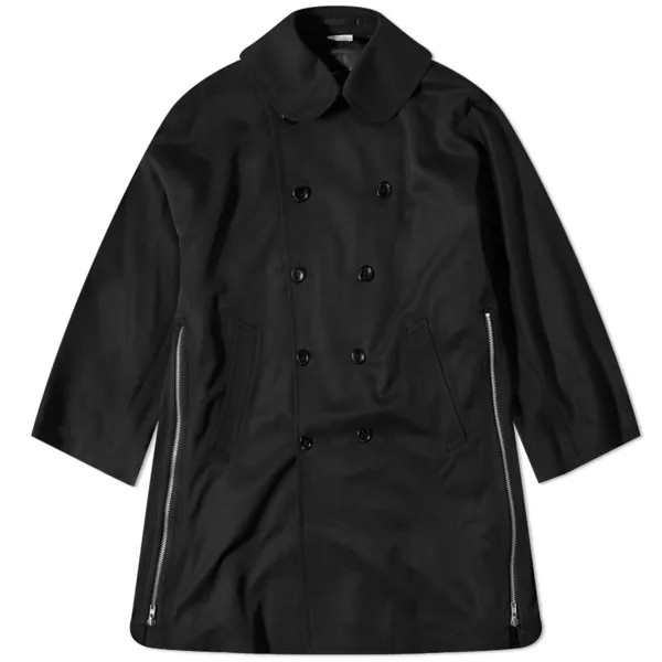 Двубортное пальто на молнии сзади Comme des Garçons Homme Plus, черный