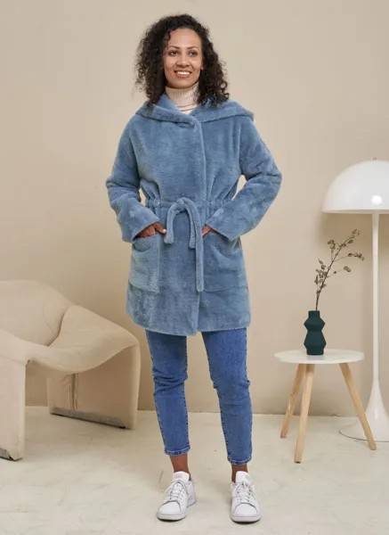 Пальто женское Giulia Rosetti 63783 голубое 50 RU