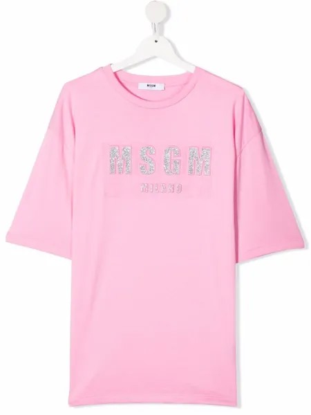 MSGM Kids футболка с логотипом