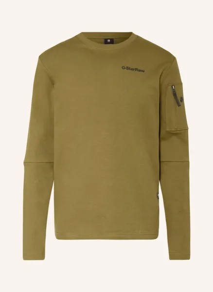 Лонгслив G-Star RAW, оливковый