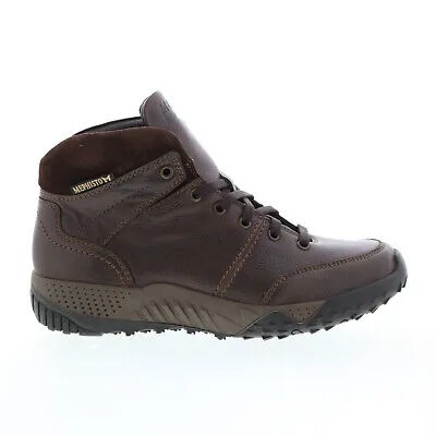 Мужские коричневые кожаные повседневные модельные ботинки на шнуровке Mephisto Fausto 6.5