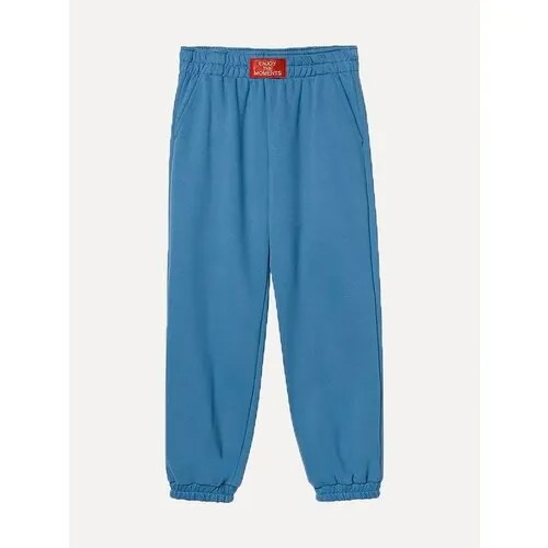 Школьные брюки  Bell Bimbo, демисезон/лето, спортивный стиль, пояс на резинке, размер 134, голубой