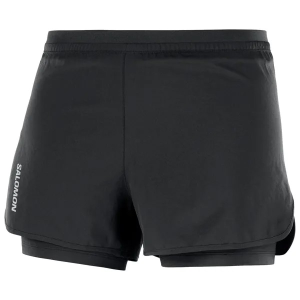 Шорты для бега Salomon Women's Cross 2in1 Shorts, цвет Deep Black