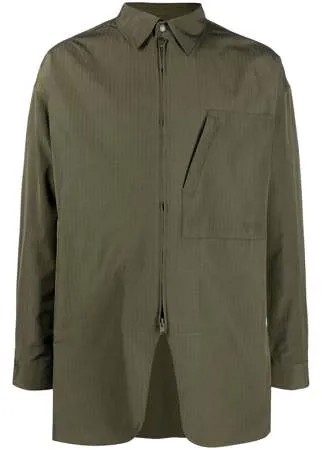 Y-3 полосатая куртка-рубашка на молнии