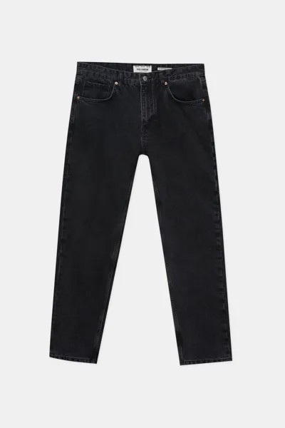 Джинсы Pull & Bear Coloured Basic Standard Fit, пыльно-черный