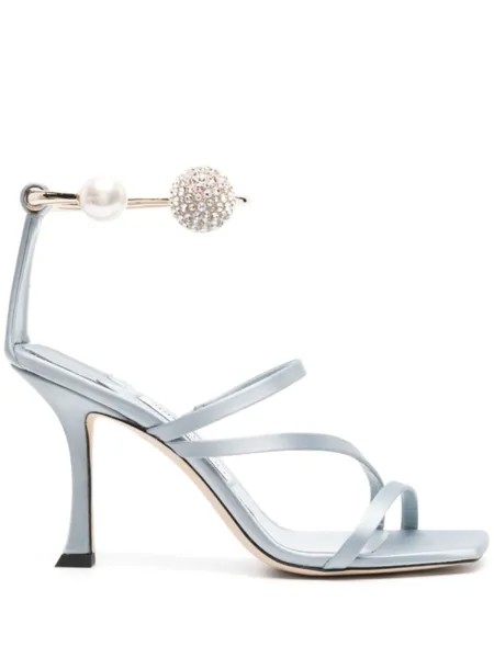 Атласные босоножки Otillia 90 Jimmy Choo, синий