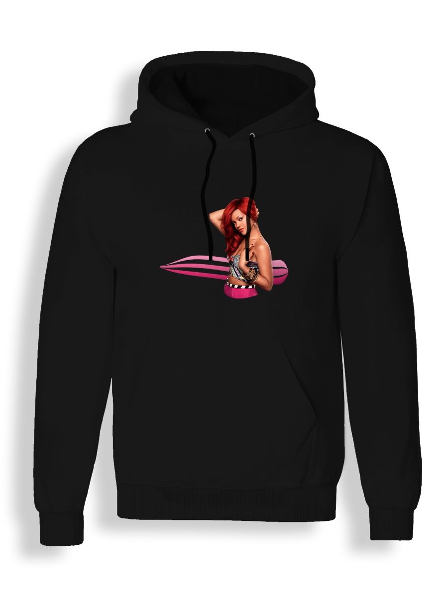 Худи унисекс СувенирShop Рианна/Rihanna 4 черное 2XL