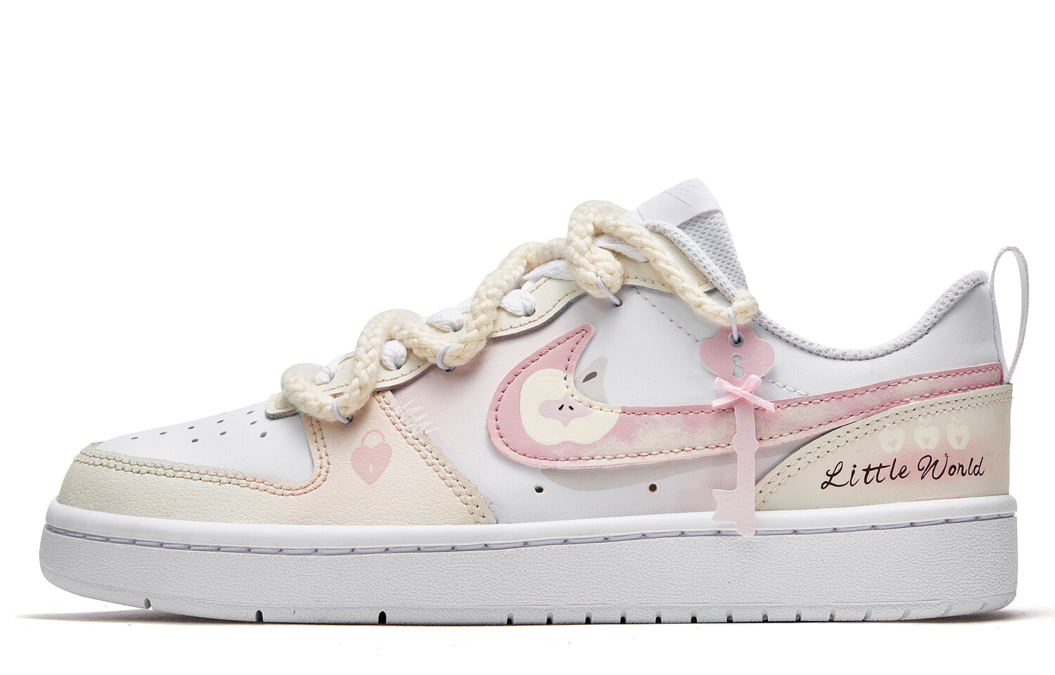 Кроссовки Nike Court Borough 2 Skateboarding Shoes Women's Low-top White/Pink, розовый