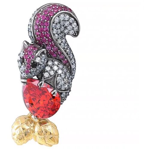 Брошь ELEMENT47, серебро, 925 проба