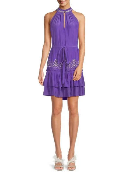 Мини-многослойное платье Angeline Ramy Brook, цвет Passion Purple