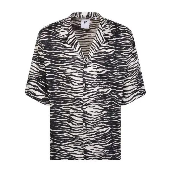 Футболка zebra print shirt Pt Torino, черный