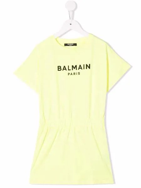 Balmain Kids платье с логотипом