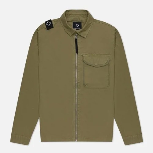 Мужская куртка ветровка MA.Strum Garment Dyed Zip Front Overshirt оливковый, Размер L